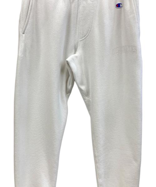 Champion REVERSE WEAVE（チャンピオン リバース ウィーブ）Champion REVERSE WEAVE RHC Ron Herman (アールエイチシー ロンハーマン) LOS ANGELES APPAREL (ロサンゼルスアパレル) スウェットパンツ ホワイト サイズ:Mの古着・服飾アイテム