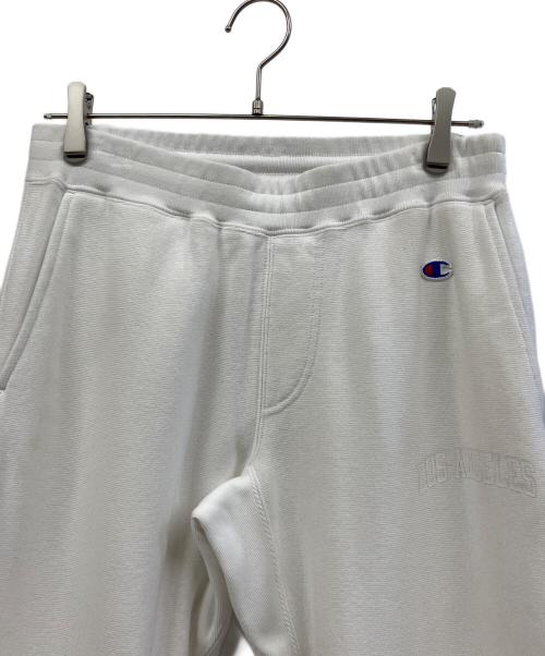 Champion REVERSE WEAVE（チャンピオン リバース ウィーブ）Champion REVERSE WEAVE RHC Ron Herman (アールエイチシー ロンハーマン) LOS ANGELES APPAREL (ロサンゼルスアパレル) スウェットパンツ ホワイト サイズ:Mの古着・服飾アイテム