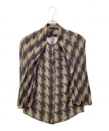 GUCCI（グッチ）の古着「シルクブラウス」｜ブラウン×ブラック