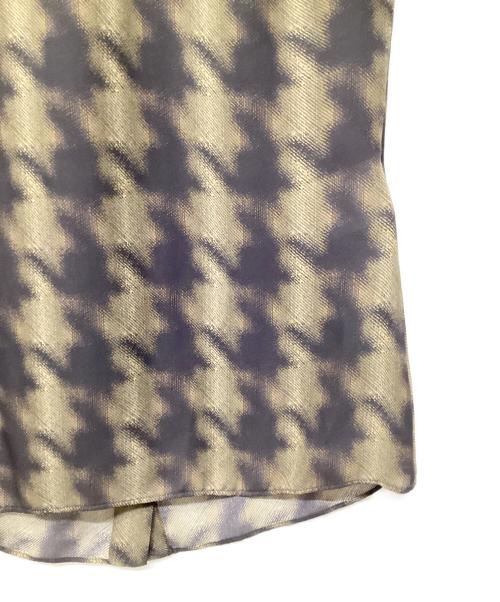 GUCCI（グッチ）GUCCI (グッチ) シルクブラウス ブラウン×ブラック サイズ:38の古着・服飾アイテム