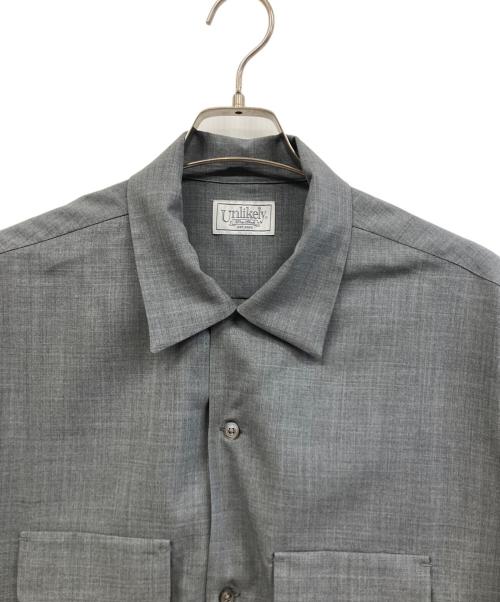 Unlikely（アンライクリー）Unlikely (アンライクリー) 半袖スポーツオープンカラーシャツ ライトグレー サイズ:Lの古着・服飾アイテム