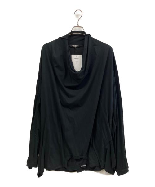 UNDERCOVER（アンダーカバー）UNDERCOVER (アンダーカバー) TEEカスタム衿ドレープ ブラック サイズ:Lの古着・服飾アイテム