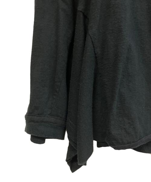 UNDERCOVER（アンダーカバー）UNDERCOVER (アンダーカバー) TEEカスタム衿ドレープ ブラック サイズ:Lの古着・服飾アイテム