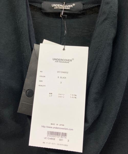 UNDERCOVER（アンダーカバー）UNDERCOVER (アンダーカバー) TEEカスタム衿ドレープ ブラック サイズ:Lの古着・服飾アイテム