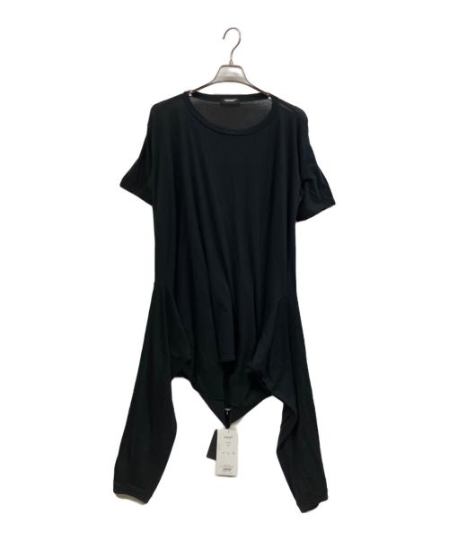 UNDERCOVER（アンダーカバー）UNDERCOVER (アンダーカバー) TEEカスタム衿ドレープ ブラック サイズ:Lの古着・服飾アイテム