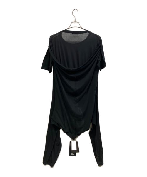 UNDERCOVER（アンダーカバー）UNDERCOVER (アンダーカバー) TEEカスタム衿ドレープ ブラック サイズ:Lの古着・服飾アイテム