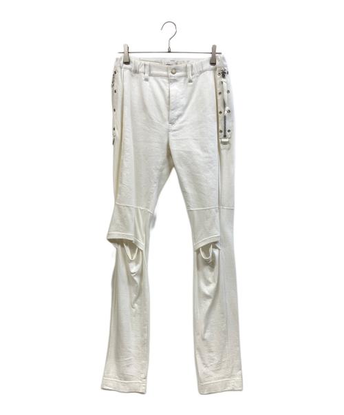 UNDERCOVER（アンダーカバー）UNDERCOVER (アンダーカバー) オープンニースリムパンツ ホワイト サイズ:5の古着・服飾アイテム