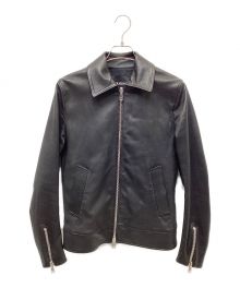 1piu1uguale3（ウノピュウノウグァーレトレ）の古着「シングルライダースジャケット」｜ブラック