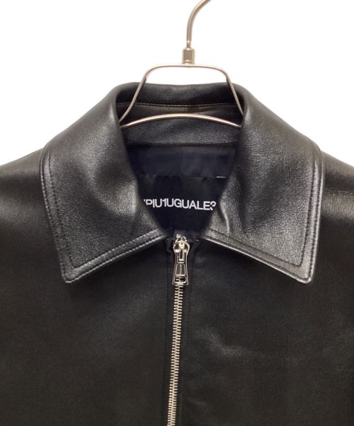 1piu1uguale3（ウノピュウノウグァーレトレ）1piu1uguale3 (ウノ ピゥ ウノ ウグァーレ トレ) シングルライダースジャケット ブラック サイズ:IVの古着・服飾アイテム