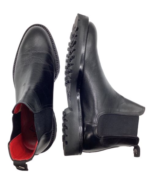 W.H（ダブルエイチ）W.H (ダブルエイチ) サイドゴアブーツ ブラック サイズ:8の古着・服飾アイテム