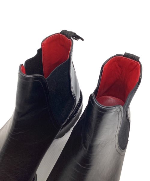 W.H（ダブルエイチ）W.H (ダブルエイチ) サイドゴアブーツ ブラック サイズ:8の古着・服飾アイテム