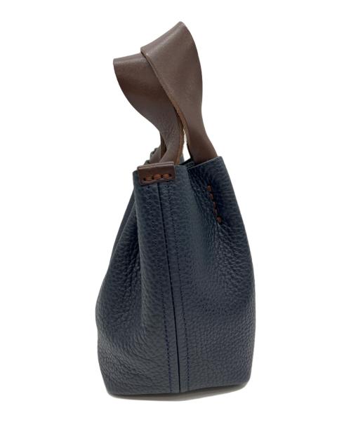 HENDER SCHEME（エンダースキーマ）Hender Scheme (エンダースキーマ) Piano bag ネイビー×ブラウンの古着・服飾アイテム