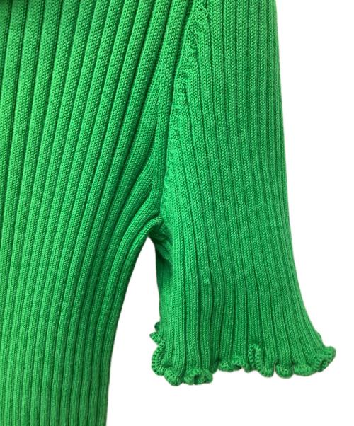 BOTTEGA VENETA（ボッテガベネタ）BOTTEGA VENETA (ボッテガベネタ) ニットポロシャツ グリーン サイズ:Ｓの古着・服飾アイテム