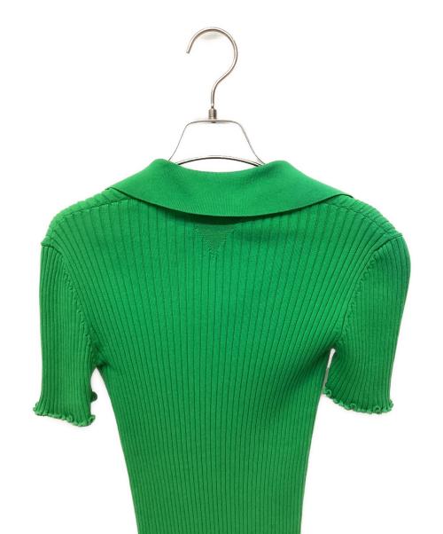 BOTTEGA VENETA（ボッテガベネタ）BOTTEGA VENETA (ボッテガベネタ) ニットポロシャツ グリーン サイズ:Ｓの古着・服飾アイテム