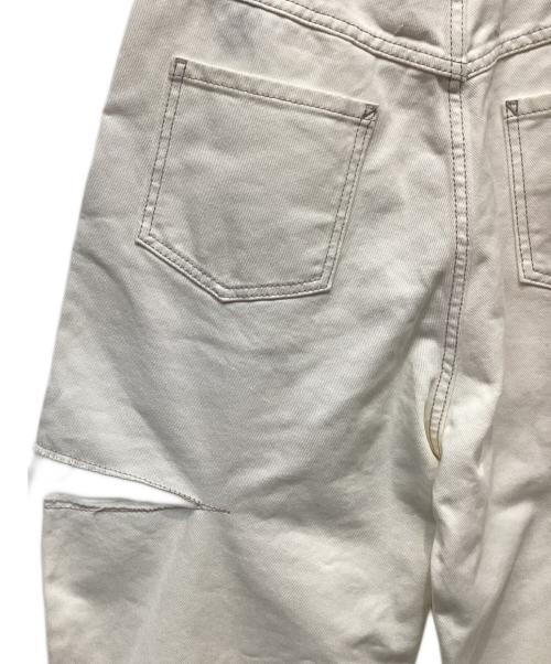Maison Margiela（メゾンマルジェラ）Maison Margiela (メゾンマルジェラ) デニムジーンズ スラッシュディテール ホワイト サイズ:42の古着・服飾アイテム