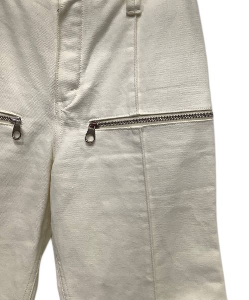 Chloe（クロエ）Chloe (クロエ) ワイドレッグデニムパンツ アイボリー サイズ:38の古着・服飾アイテム