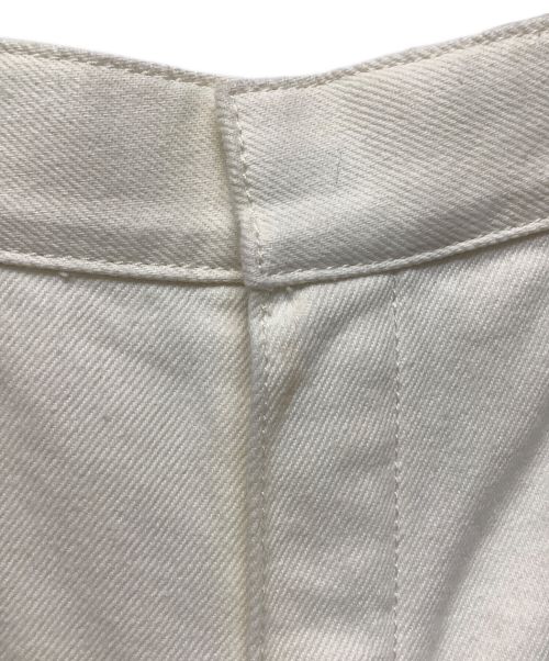 Chloe（クロエ）Chloe (クロエ) ワイドレッグデニムパンツ アイボリー サイズ:38の古着・服飾アイテム