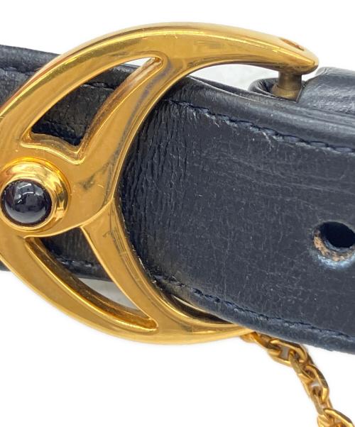 Cartier（カルティエ）Cartier (カルティエ) サファイアライン ショルダーバッグ ギャランティカード付 ダークネイビーの古着・服飾アイテム