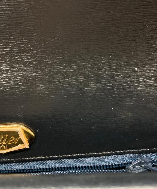 Cartier（カルティエ）Cartier (カルティエ) サファイアライン ショルダーバッグ ギャランティカード付 ダークネイビーの古着・服飾アイテム