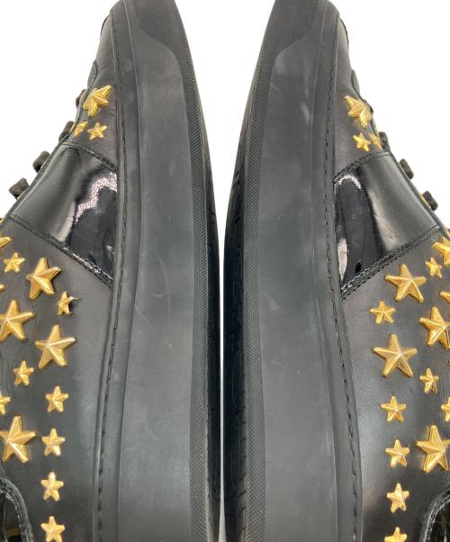 JIMMY CHOO（ジミーチュウ）JIMMY CHOO (ジミーチュウ) スタースタッズエナメルハイカットスニーカー ブラック サイズ:26.5の古着・服飾アイテム