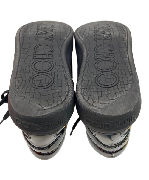 JIMMY CHOO（ジミーチュウ）JIMMY CHOO (ジミーチュウ) スタースタッズエナメルハイカットスニーカー ブラック サイズ:26.5の古着・服飾アイテム