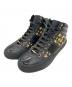JIMMY CHOO（ジミーチュウ）の古着「スタースタッズエナメルハイカットスニーカー」｜ブラック
