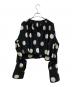 Y's（ワイズ）の古着「LARGE POLKA DOT CRAPE DE CHINE GATHERED BLOUSE」｜ブラック