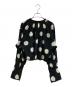 中古・古着 Y's (ワイズ) LARGE POLKA DOT CRAPE DE CHINE GATHERED BLOUSE ブラック サイズ:M：13000円