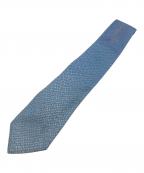 LOUIS VUITTONルイ ヴィトン）の古着「LOUIS VUITTON（ルイヴィトン）ロゴ刺繍シルクネクタイ」｜ブルー