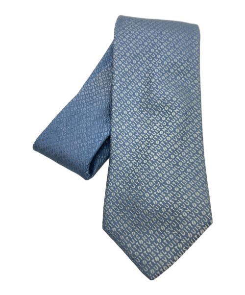 LOUIS VUITTON（ルイ ヴィトン）LOUIS VUITTON (ルイ ヴィトン) LOUIS VUITTON（ルイヴィトン）ロゴ刺繍シルクネクタイ ブルー サイズ:140の古着・服飾アイテム