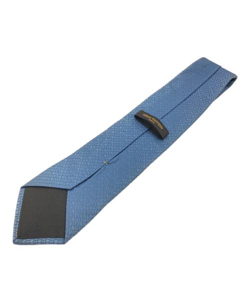 LOUIS VUITTON（ルイ ヴィトン）LOUIS VUITTON (ルイ ヴィトン) LOUIS VUITTON（ルイヴィトン）ロゴ刺繍シルクネクタイ ブルー サイズ:140の古着・服飾アイテム