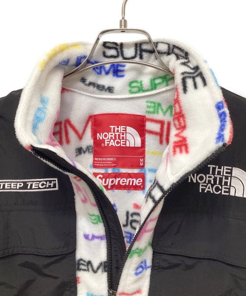THE NORTH FACE（ザ ノース フェイス）THE NORTH FACE (ザ ノース フェイス) SUPREME (シュプリーム) フリースジャケット ホワイト×ブラック サイズ:Mの古着・服飾アイテム