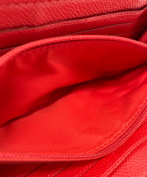 COACH（コーチ）COACH (コーチ) ラウンドファスナー財布 レッドの古着・服飾アイテム