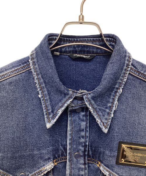 DOLCE & GABBANA（ドルチェ＆ガッバーナ）DOLCE & GABBANA (ドルチェ＆ガッバーナ) デニムジャケット インディゴ サイズ:41の古着・服飾アイテム