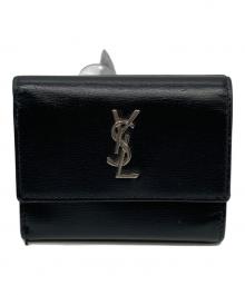 Saint Laurent Paris（サンローランパリ）の古着「3つ折り財布」｜ブラック