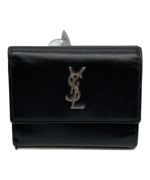 Saint Laurent Paris（サンローランパリ）Saint Laurent Paris (サンローランパリ) 3つ折り財布 ブラックの古着・服飾アイテム