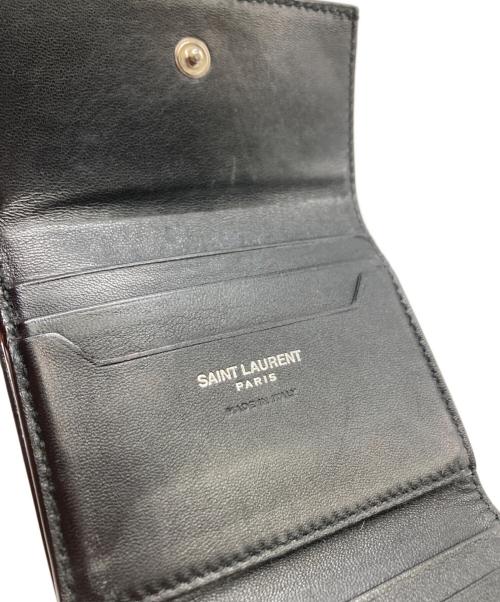 Saint Laurent Paris（サンローランパリ）Saint Laurent Paris (サンローランパリ) 3つ折り財布 ブラックの古着・服飾アイテム