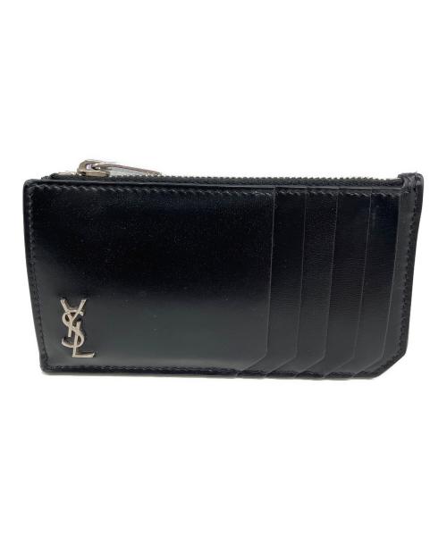 Saint Laurent Paris（サンローランパリ）Saint Laurent Paris (サンローランパリ) ラウンドファスナーコインケース ブラックの古着・服飾アイテム
