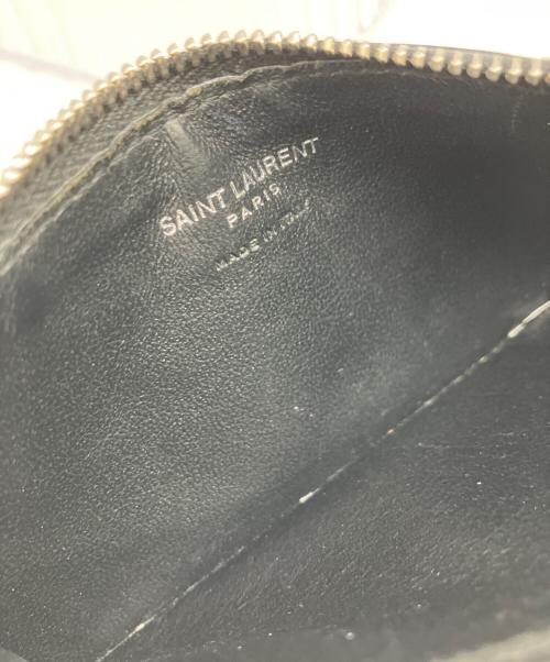 Saint Laurent Paris（サンローランパリ）Saint Laurent Paris (サンローランパリ) ラウンドファスナーコインケース ブラックの古着・服飾アイテム