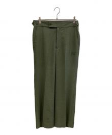 Needles×STUDIOUS（ニードルズ×ステュディオス）の古着「Side Tab Trousers スラックス」｜グリーン