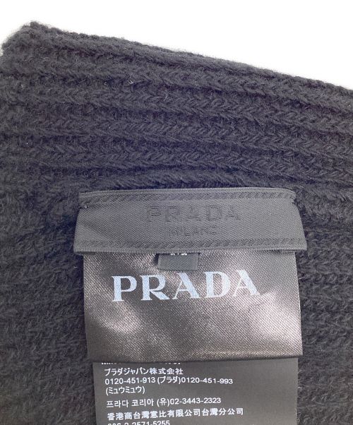 PRADA（プラダ）PRADA (プラダ) ニットキャップ ブラック サイズ:M(44cm)の古着・服飾アイテム