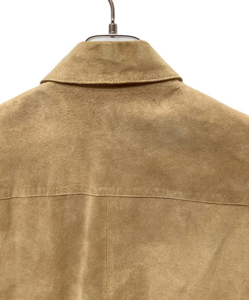 seven by seven（セブンバイセブン）seven by seven (セブンバイセブン) LEATHER BIG SHIRTS ブラウン サイズ:Sの古着・服飾アイテム