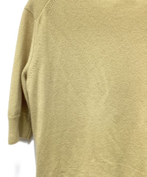 HERMES（エルメス）HERMES (エルメス) 半袖カシミヤセーター ベージュ サイズ:36の古着・服飾アイテム