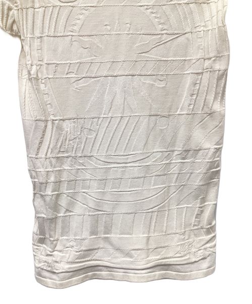 HERMES（エルメス）HERMES (エルメス) 半袖ジャガードニット ホワイト サイズ:38の古着・服飾アイテム