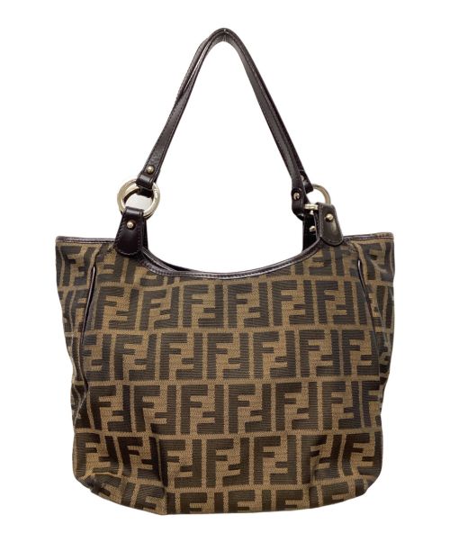 FENDI（フェンディ）FENDI (フェンディ) ズッカ柄トートバッグ ブラウンの古着・服飾アイテム