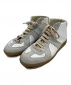 Maison Margielaメゾンマルジェラ）の古着「ハイカットスニーカー」｜ホワイト×グレー