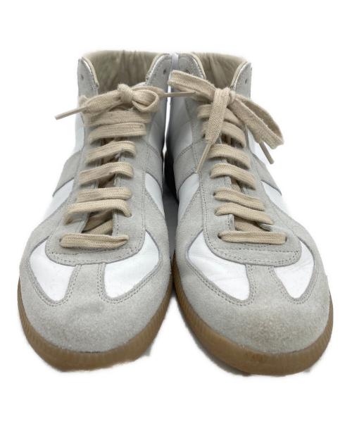 Maison Margiela（メゾンマルジェラ）Maison Margiela (メゾンマルジェラ) ハイカットスニーカー ホワイト×グレー サイズ:25cmの古着・服飾アイテム