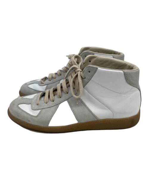 Maison Margiela（メゾンマルジェラ）Maison Margiela (メゾンマルジェラ) ハイカットスニーカー ホワイト×グレー サイズ:25cmの古着・服飾アイテム
