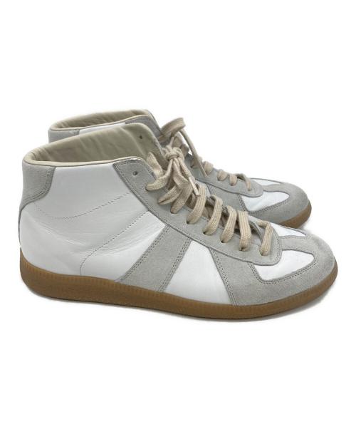 Maison Margiela（メゾンマルジェラ）Maison Margiela (メゾンマルジェラ) ハイカットスニーカー ホワイト×グレー サイズ:25cmの古着・服飾アイテム
