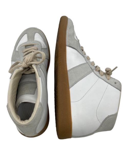 Maison Margiela（メゾンマルジェラ）Maison Margiela (メゾンマルジェラ) ハイカットスニーカー ホワイト×グレー サイズ:25cmの古着・服飾アイテム